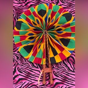 HAND FAN: Foldable: African Print